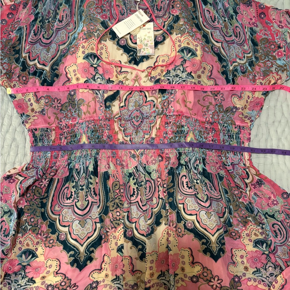 Johnny Was THIA BURNOUT DRESS, 2X - Picture 6 of 7